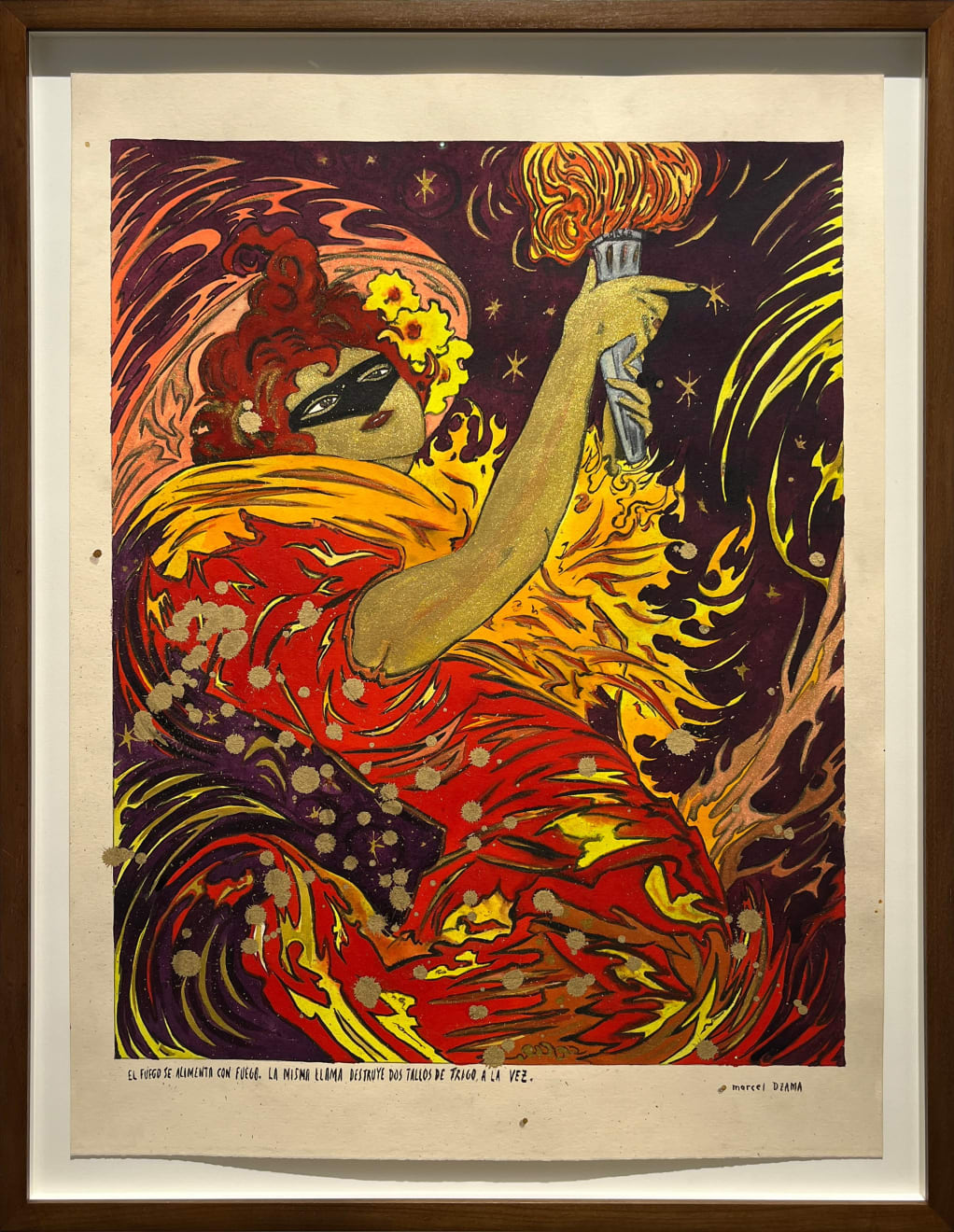 Marcel Dzama, Fire is fed by fire, 2024