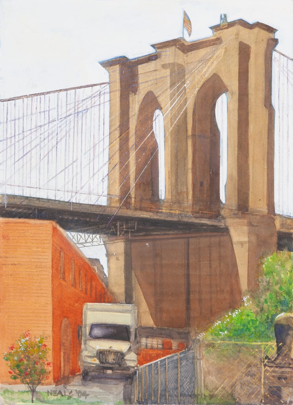 Otto Neals, Dumbo (Brooklyn Bridge), 2004