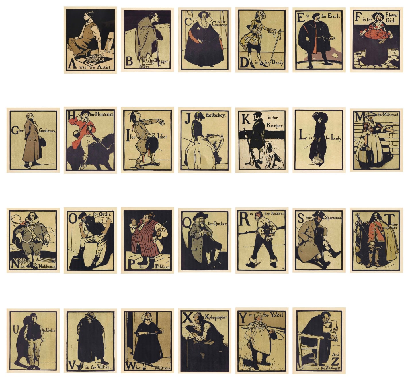 William Nicholson, An Alphabet, 1898