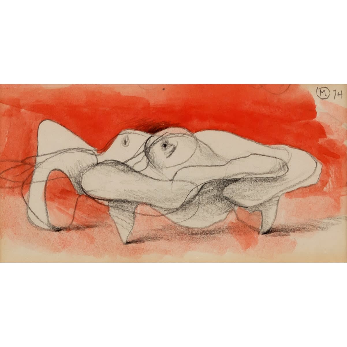 Bernard Meadows, Drawings for Sculpture: Crab theme II, 1974