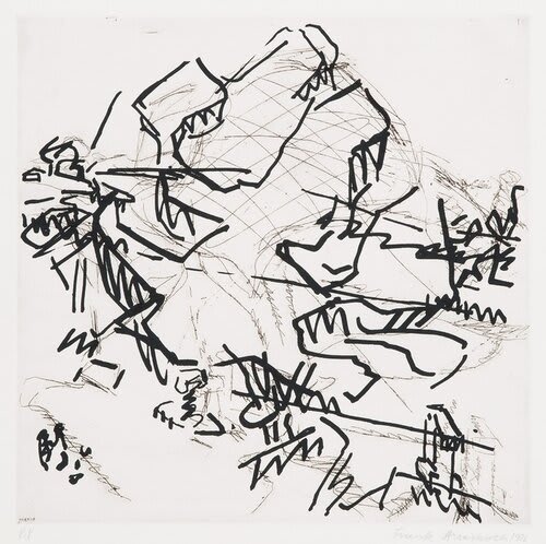 Frank Auerbach, Tree at Tretire II, 1976