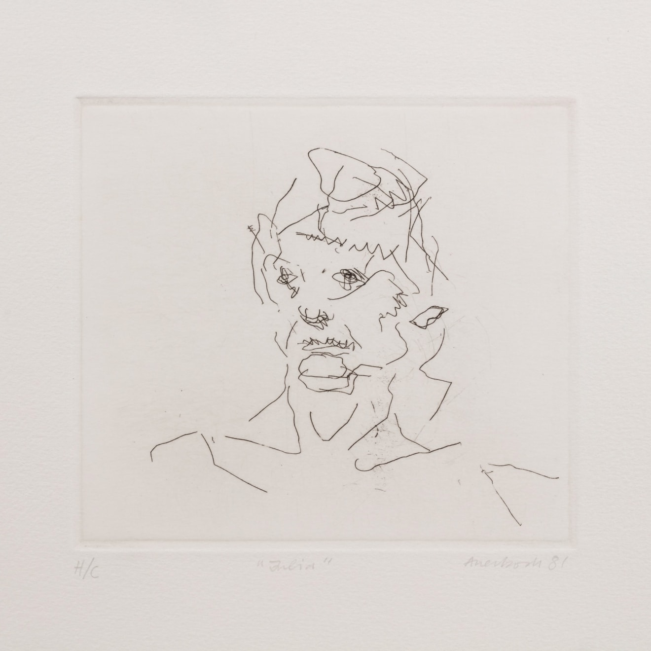Frank Auerbach, Six Etchings of Heads, 1980-1981