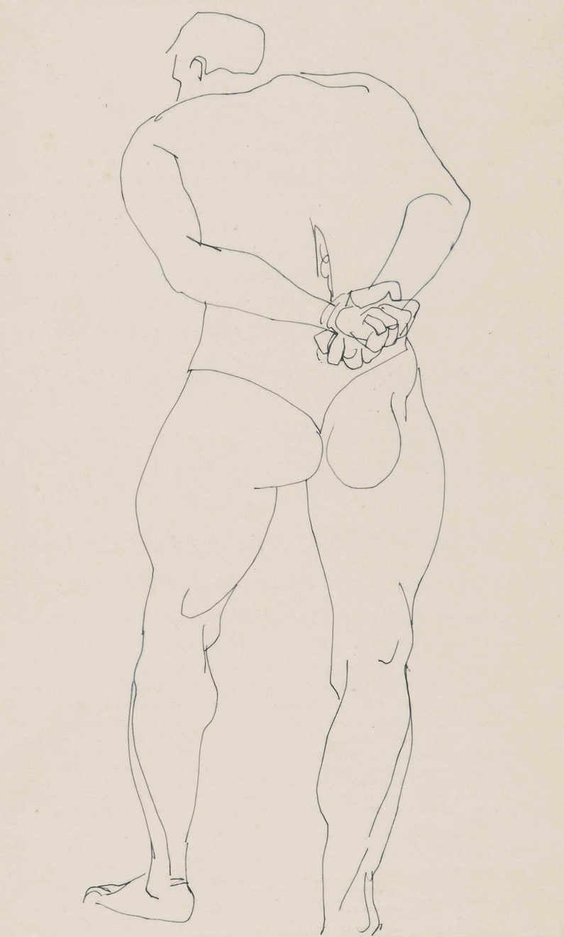 Henri Gaudier-Brzeska, Standing Male Nude, c.1913