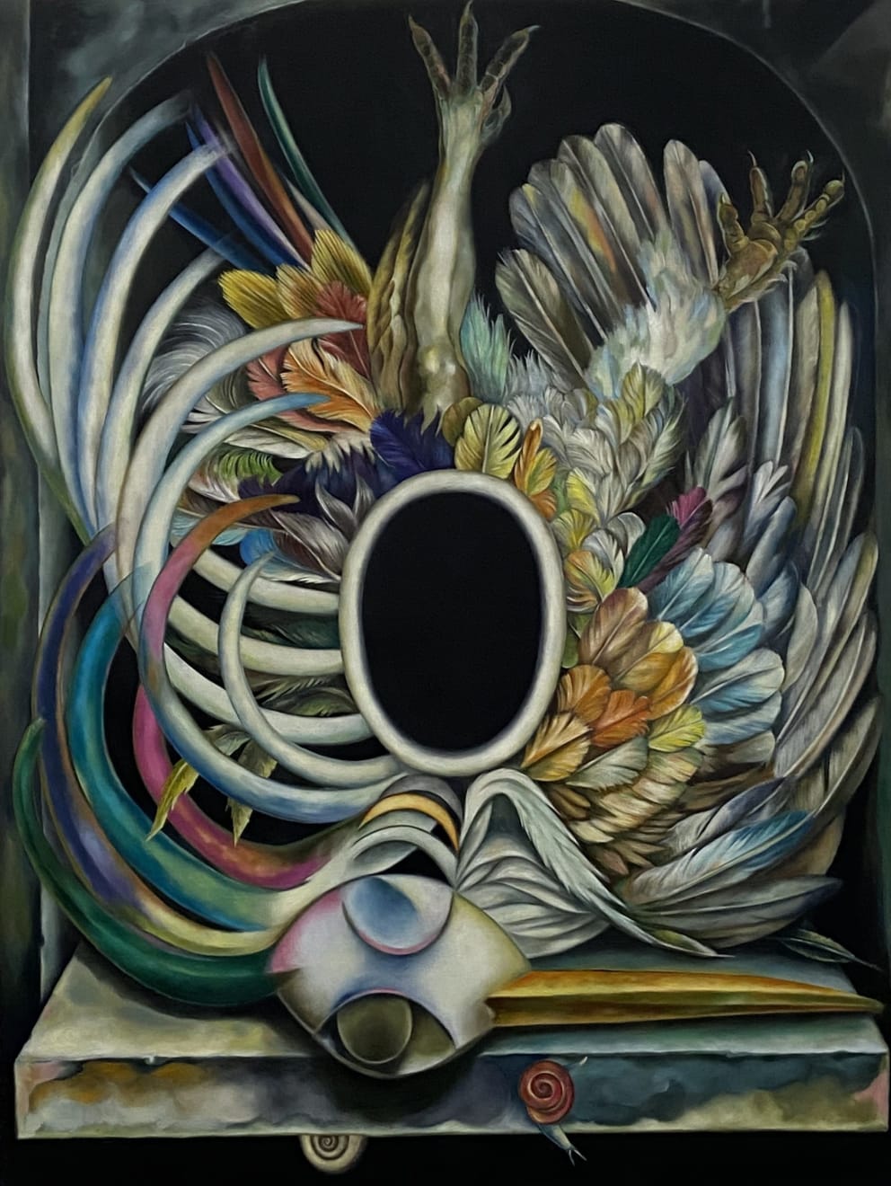 Daebie Kim, Still Life Study with a Dead Bird, 2024