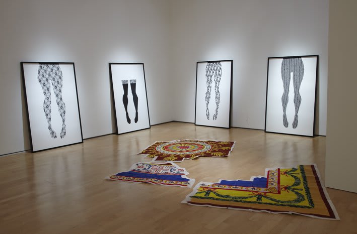Catherine Bertola, Installation View of From the palace at Hillstreet and Blue Stockings. 
