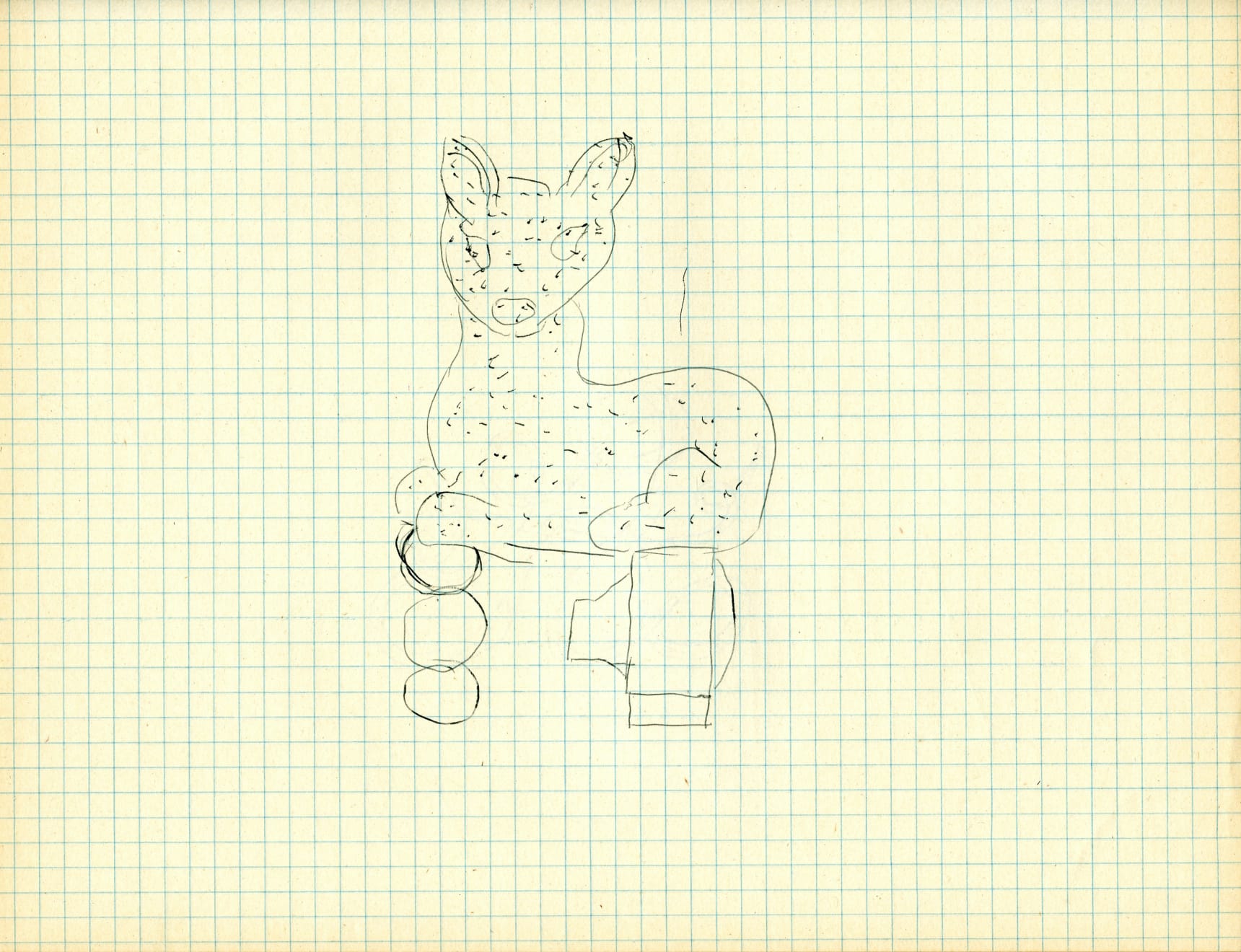 Eric Bainbridge, Study for Handle (Bambi From The Rear), 1986