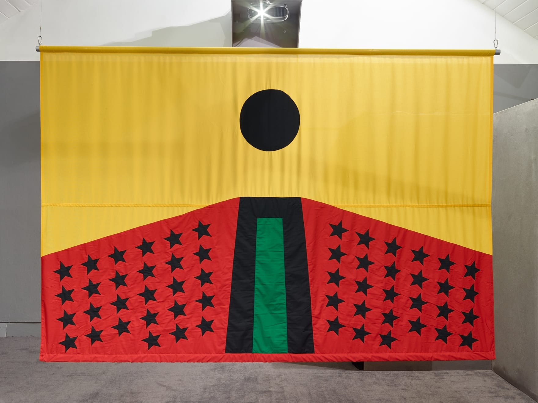 Larry Achiampong, PAN AFRICAN FLAG FOR THE RELIC TRAVELLERS’ ALLIANCE, 2017