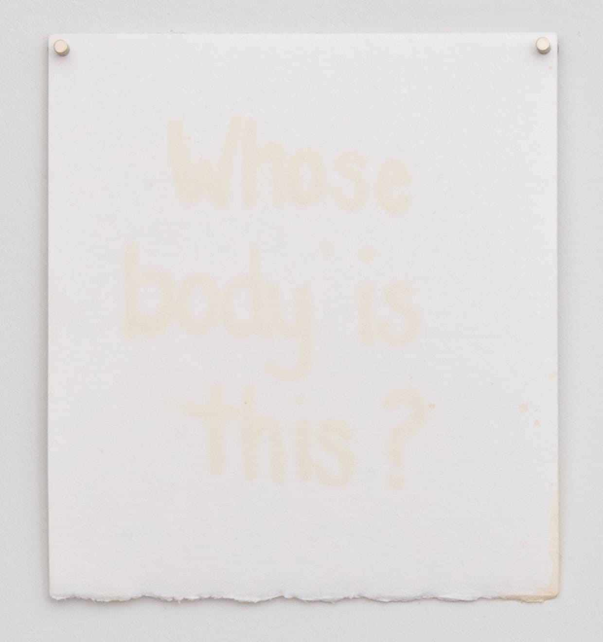 Katherine Duclos, Whose body is this?, 2020