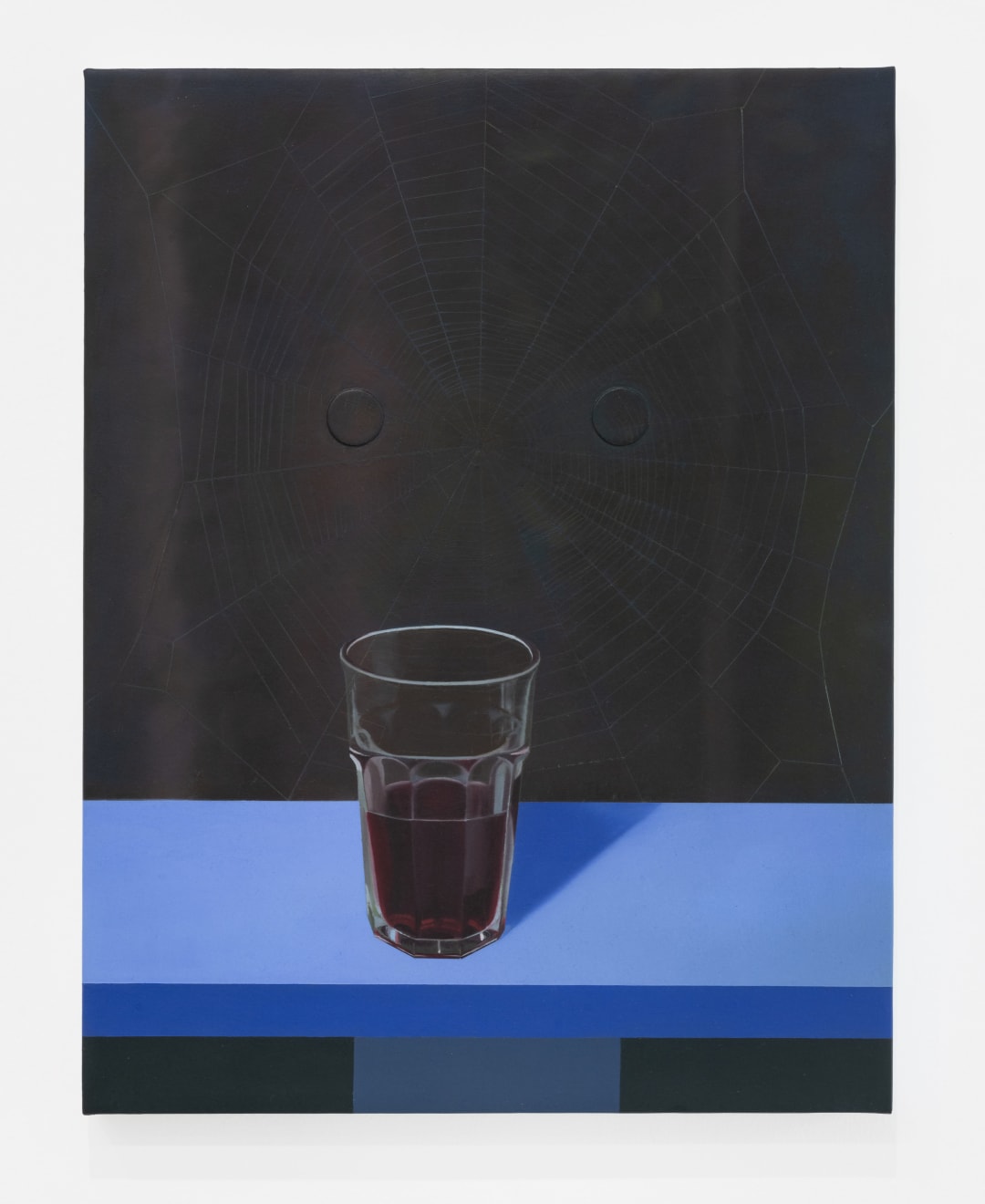 Sarah Pater, Glass at night (work of the spider, relief), 2024