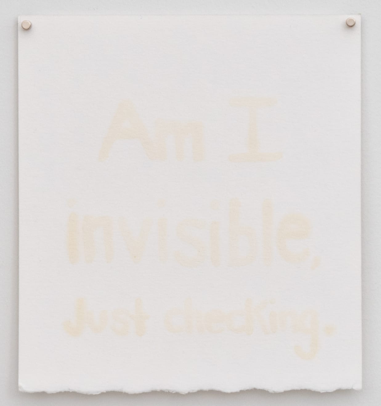 Katherine Duclos, Am I invisible, 2020