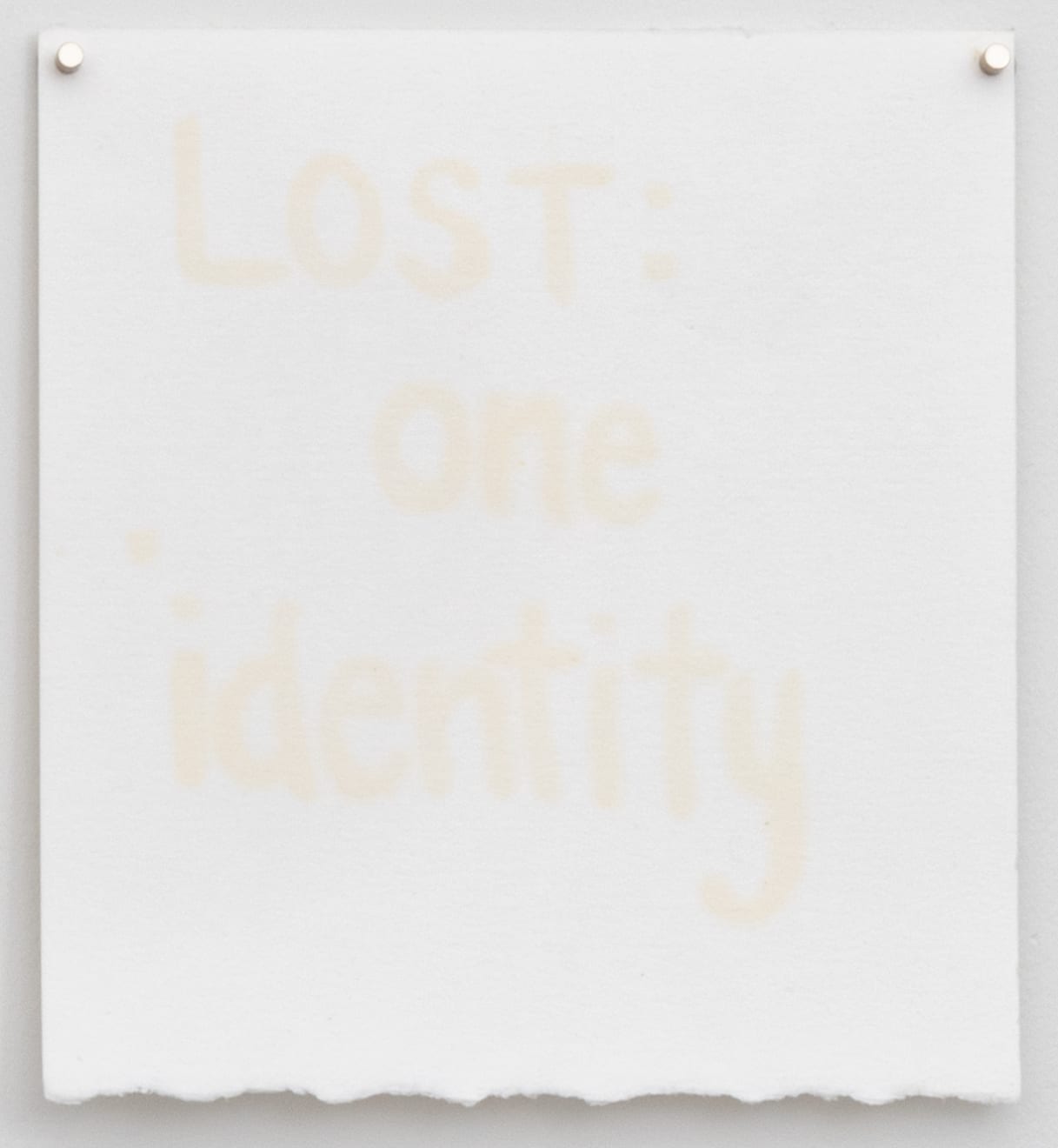 Katherine Duclos, Lost: one identity, 2020