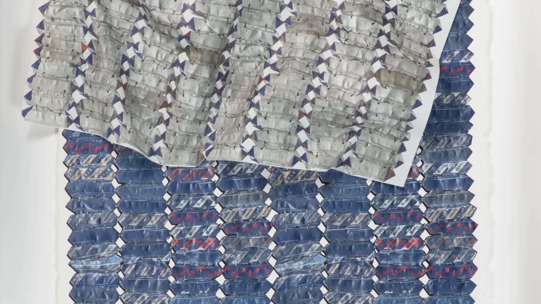 El Anatsui, Blue Variation , 2018