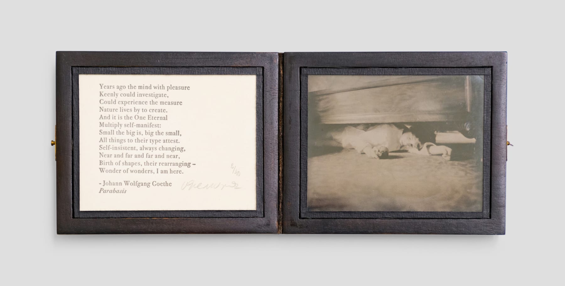 Vik Muniz, Under the Bed (Poem by Goethe), 2005