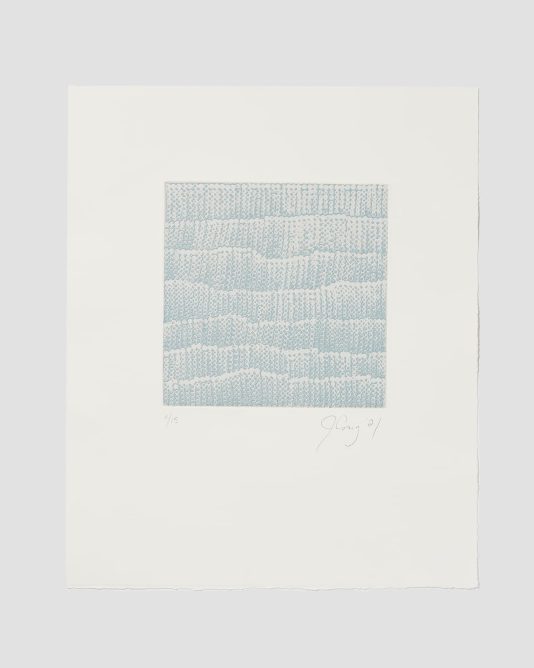Jordan Ann Craig, Dot Drawing; Blue Grey No 1, 2021
