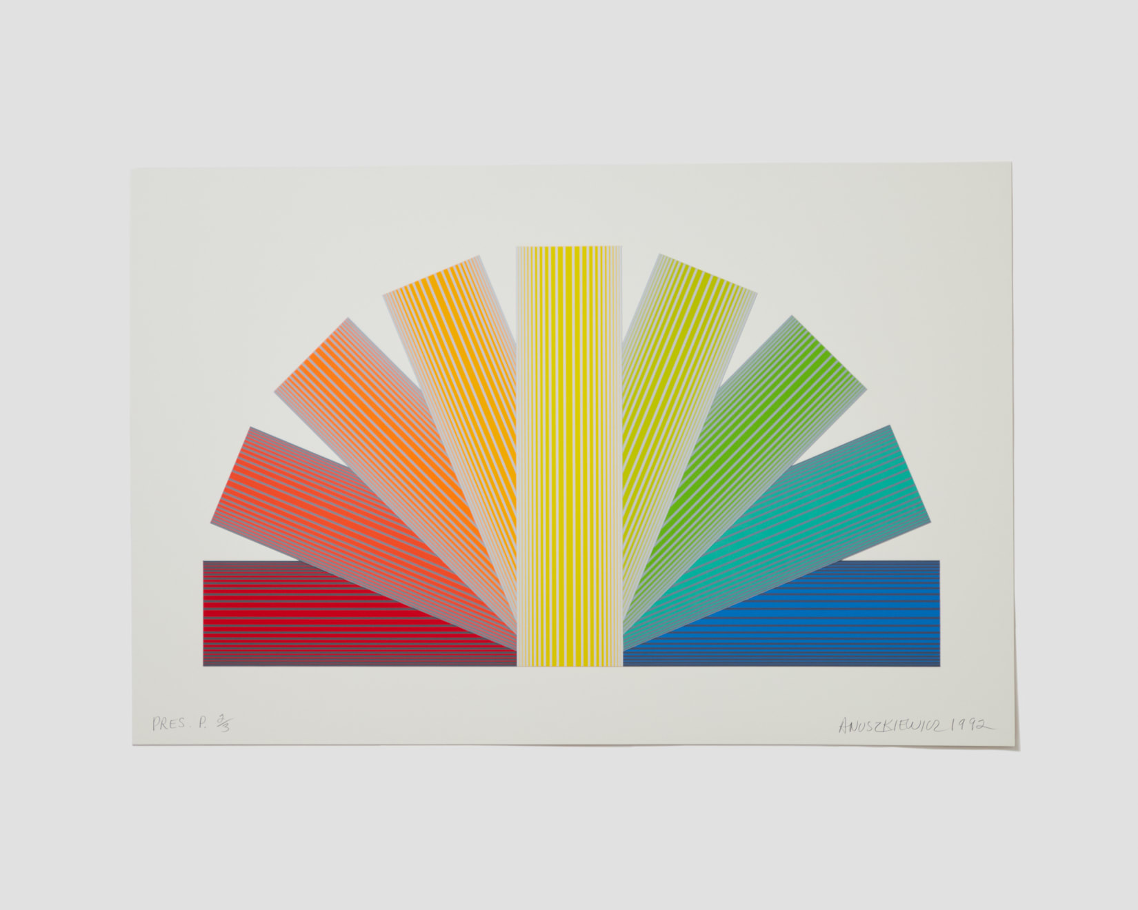 Richard Anuszkiewicz, Grey Tinted Rainbow, 1991