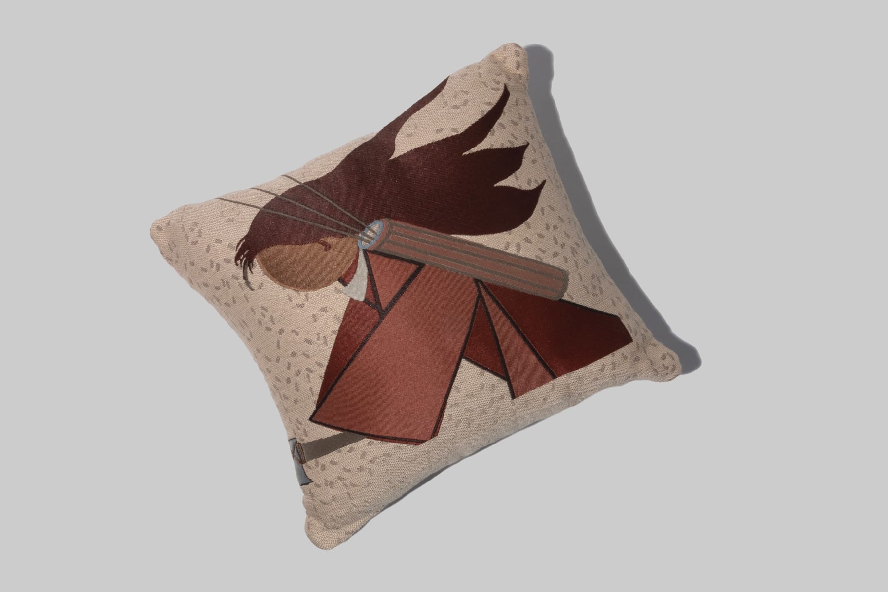 Mahota Textiles, Chickasaw Hatchet Woman Pillow