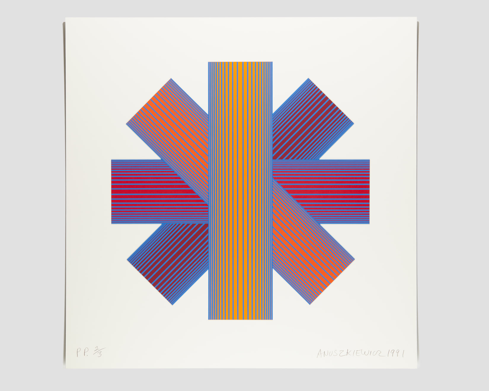 Richard Anuszkiewicz, Blue Tinted Star, 1991