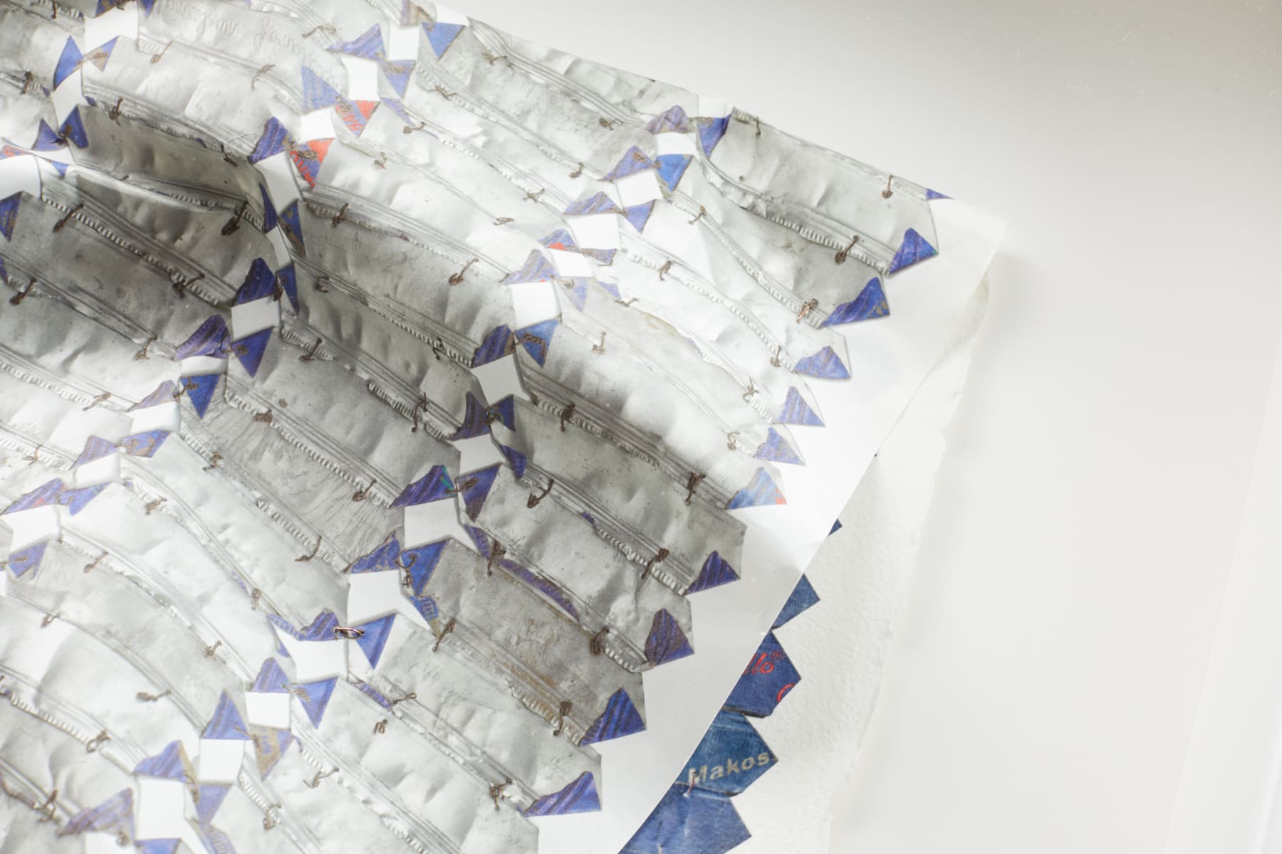 El Anatsui, Blue Variation , 2018