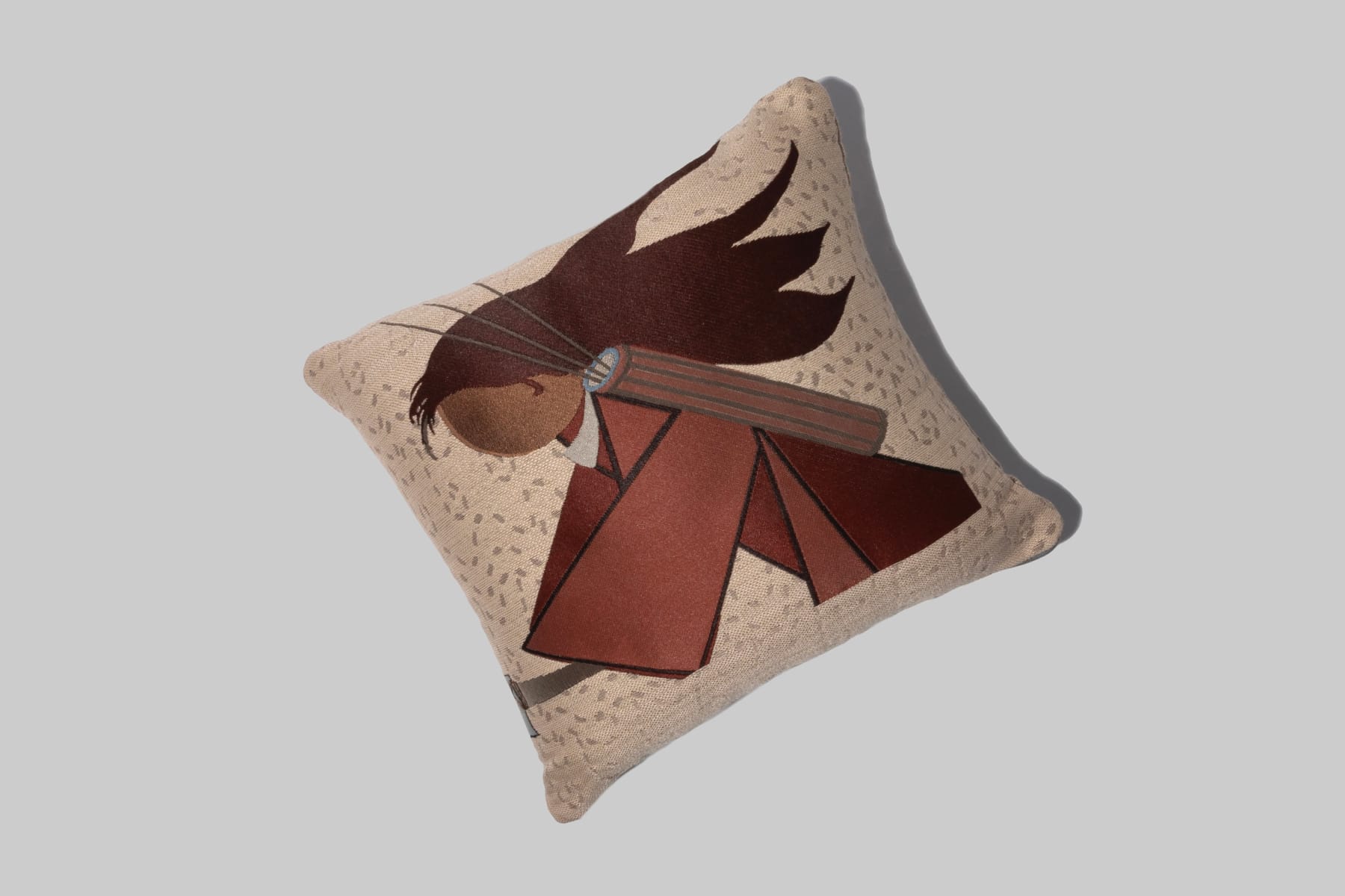Mahota Textiles, Chickasaw Hatchet Woman Pillow