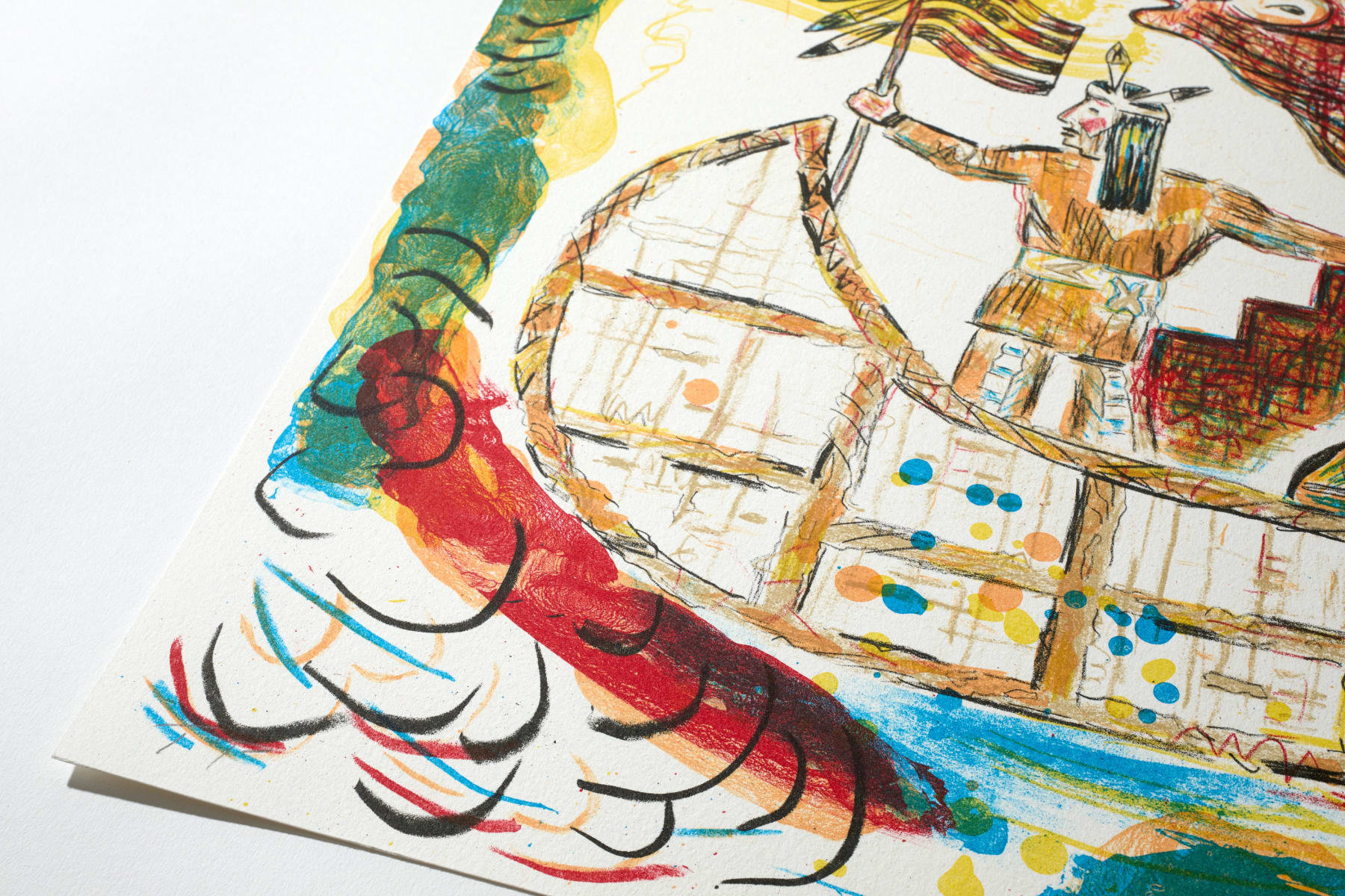 Jaune Quick-to-See Smith, Trade Canoe: A Western Fantasy, 2015