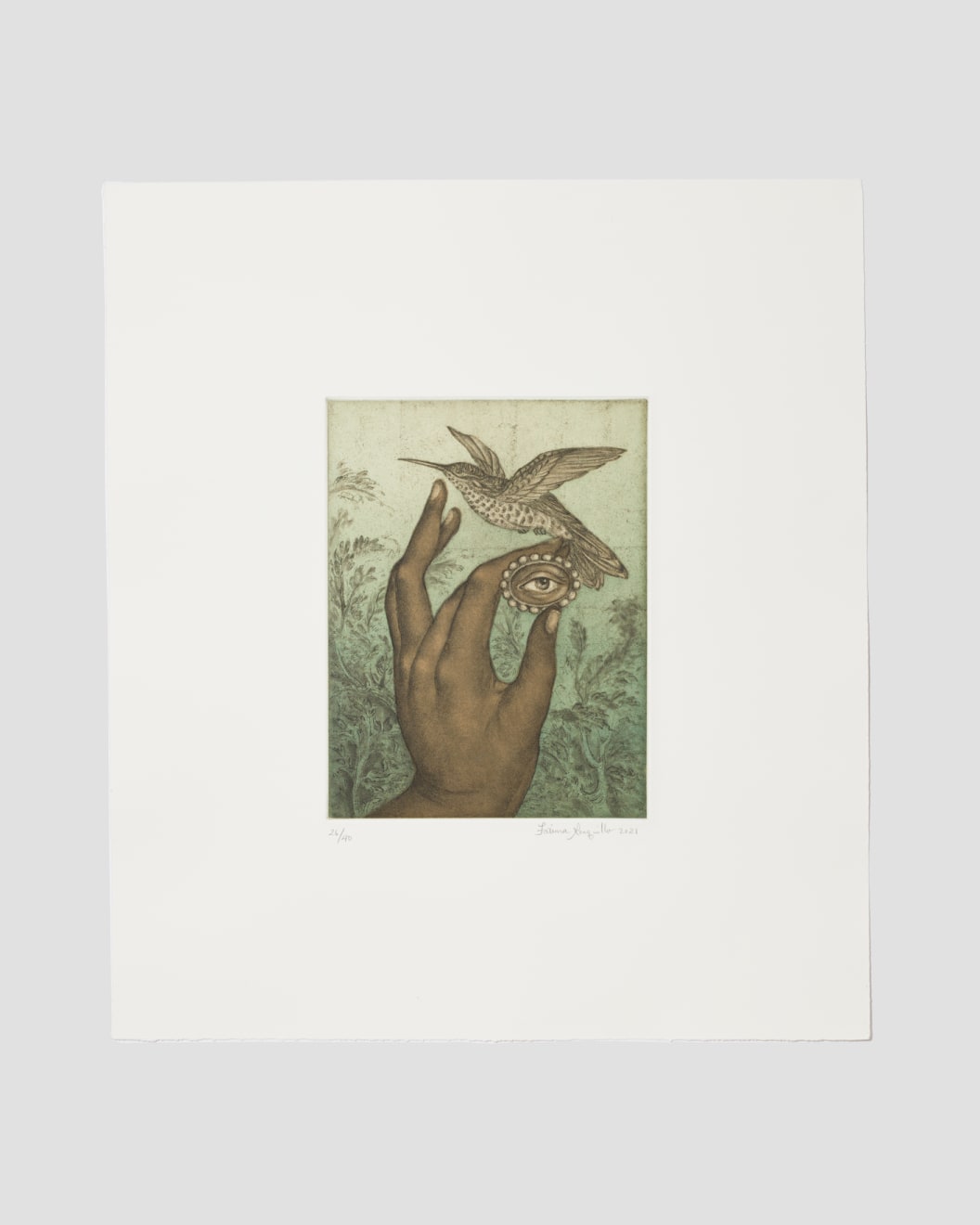 Fatima Ronquillo, Hummingbird with Lover's Eye, 2021