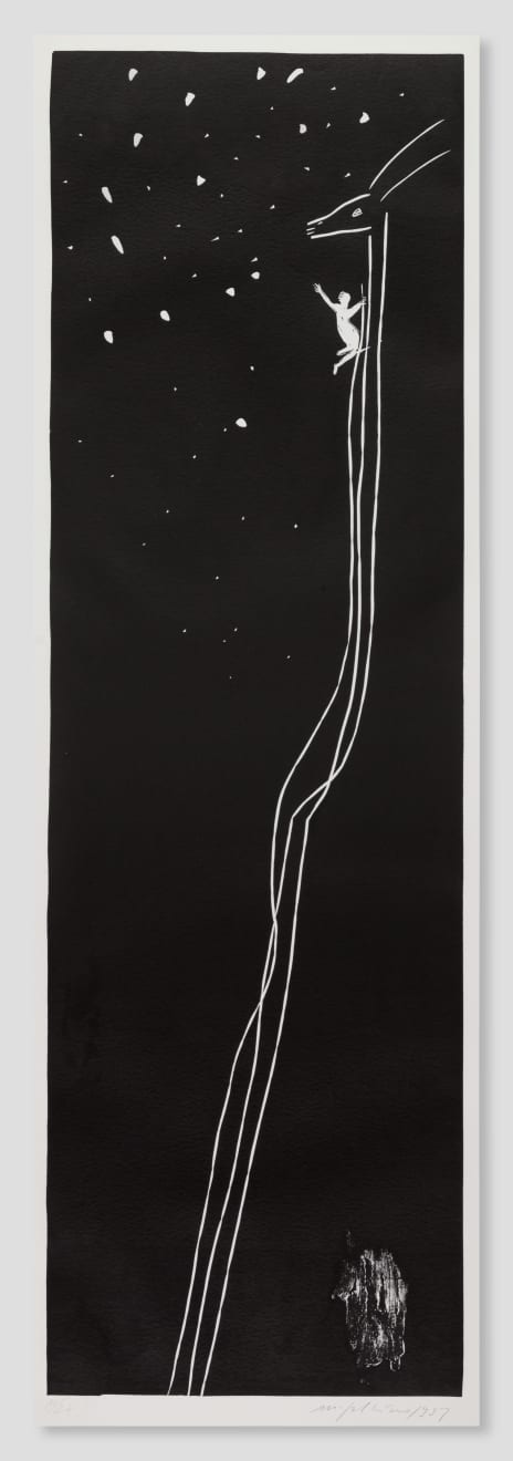 Mimmo Paladino, Atlantico III (Small Figure Holding Onto Animal's Neck), 1987