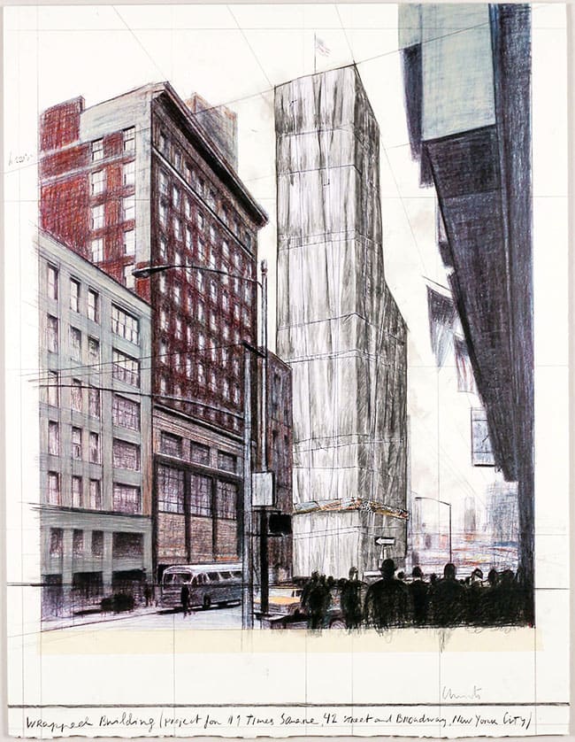 Christo, Wrapped Building (Project for #1 Times Square, 42 Street Broadway, New York City), 2003
