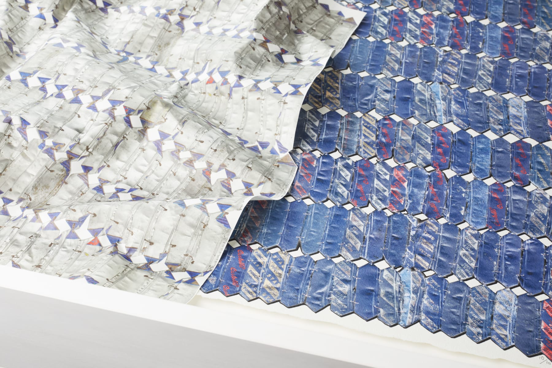 El Anatsui, Blue Variation , 2018