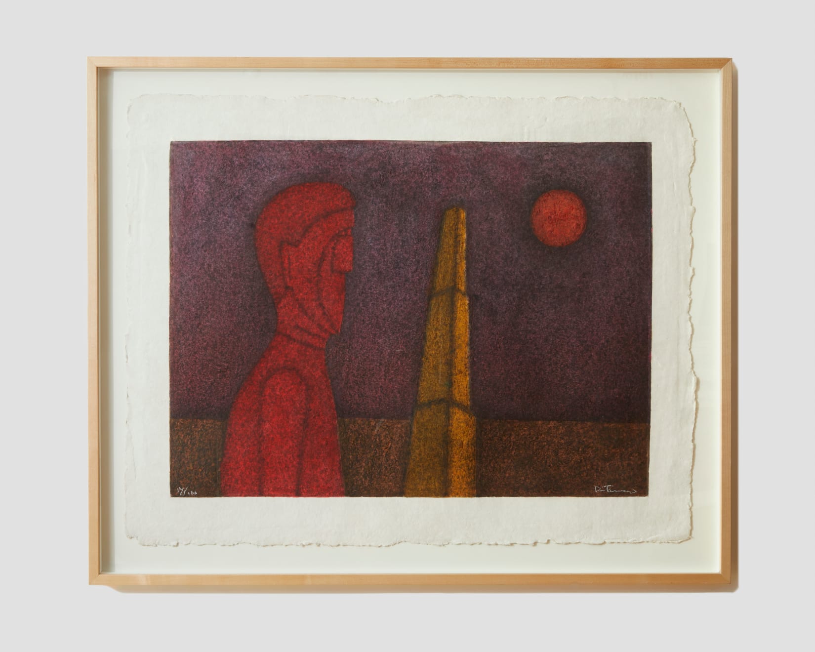 Rufino Tamayo, Figura en Rojo, 1989