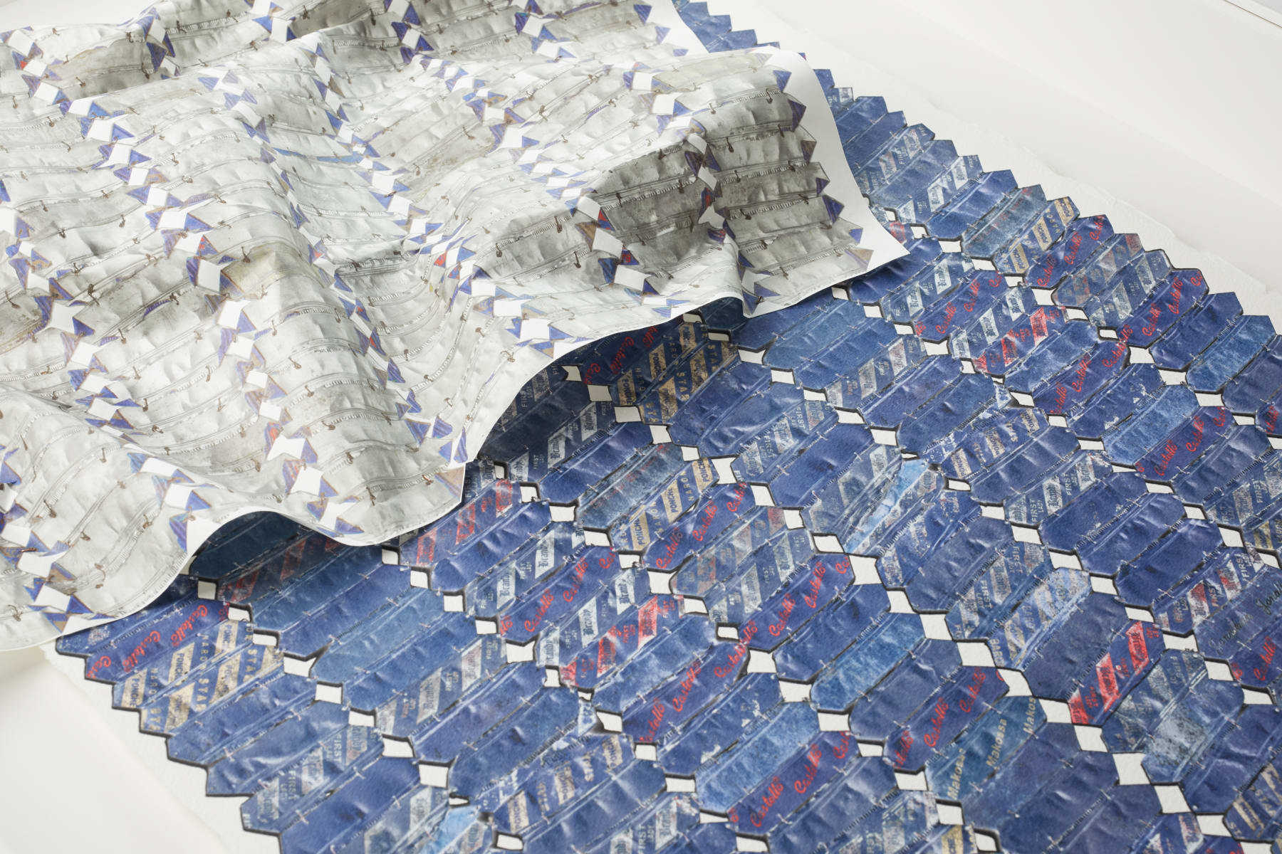 El Anatsui, Blue Variation , 2018