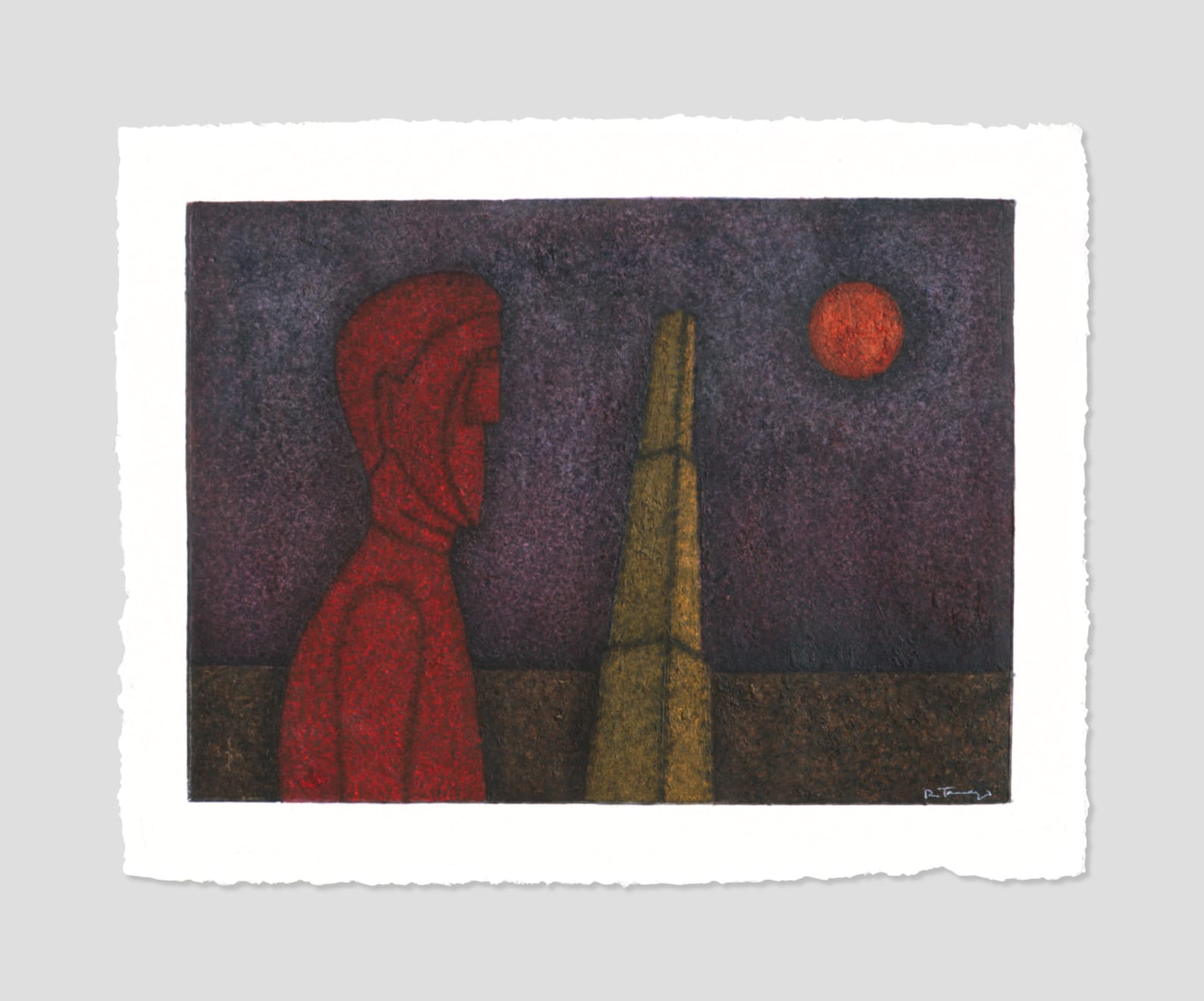 Rufino Tamayo, Figura en Rojo, 1989