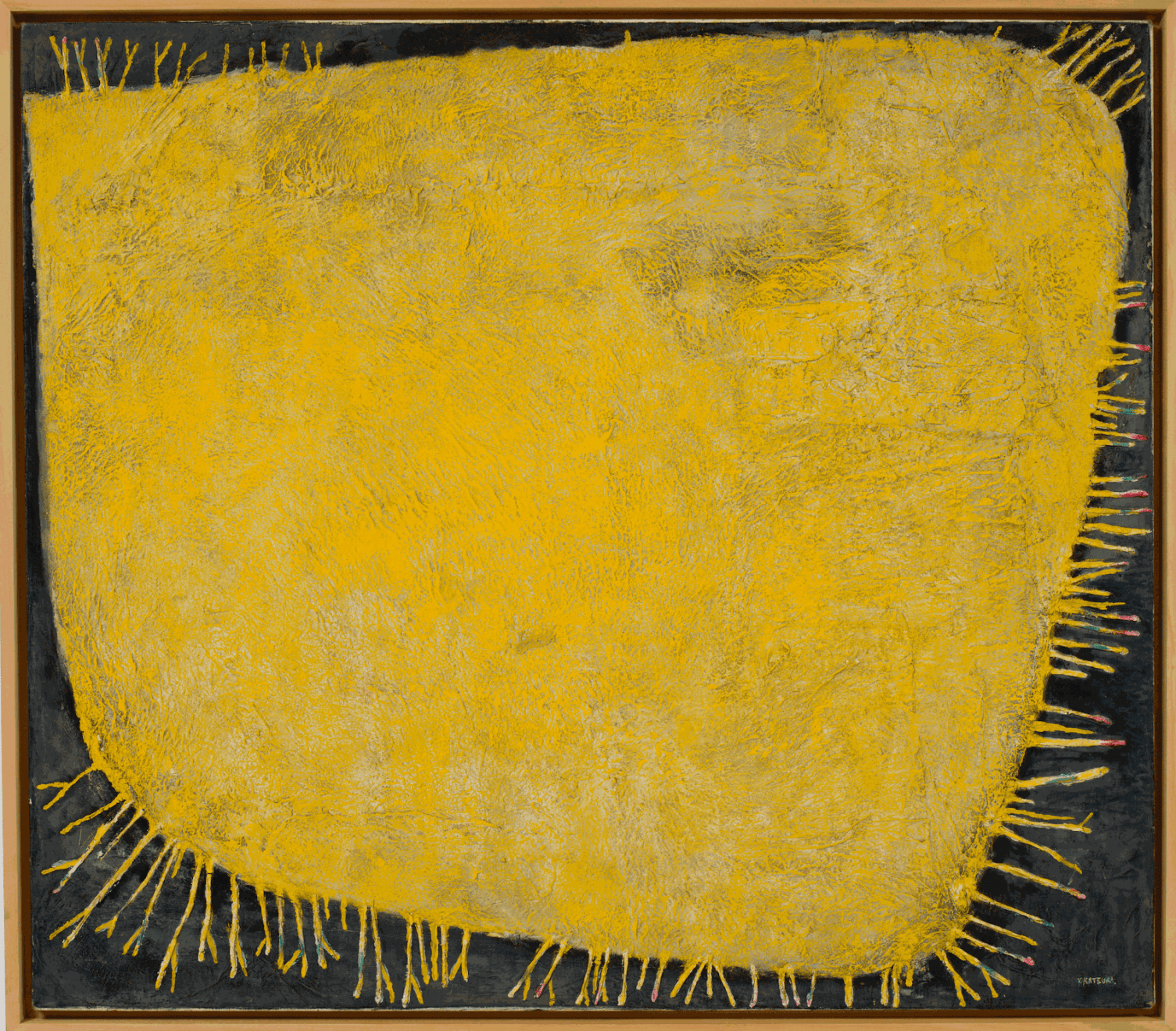Yuki Katsura, Work, 1958-1962, oil and paper on canvas