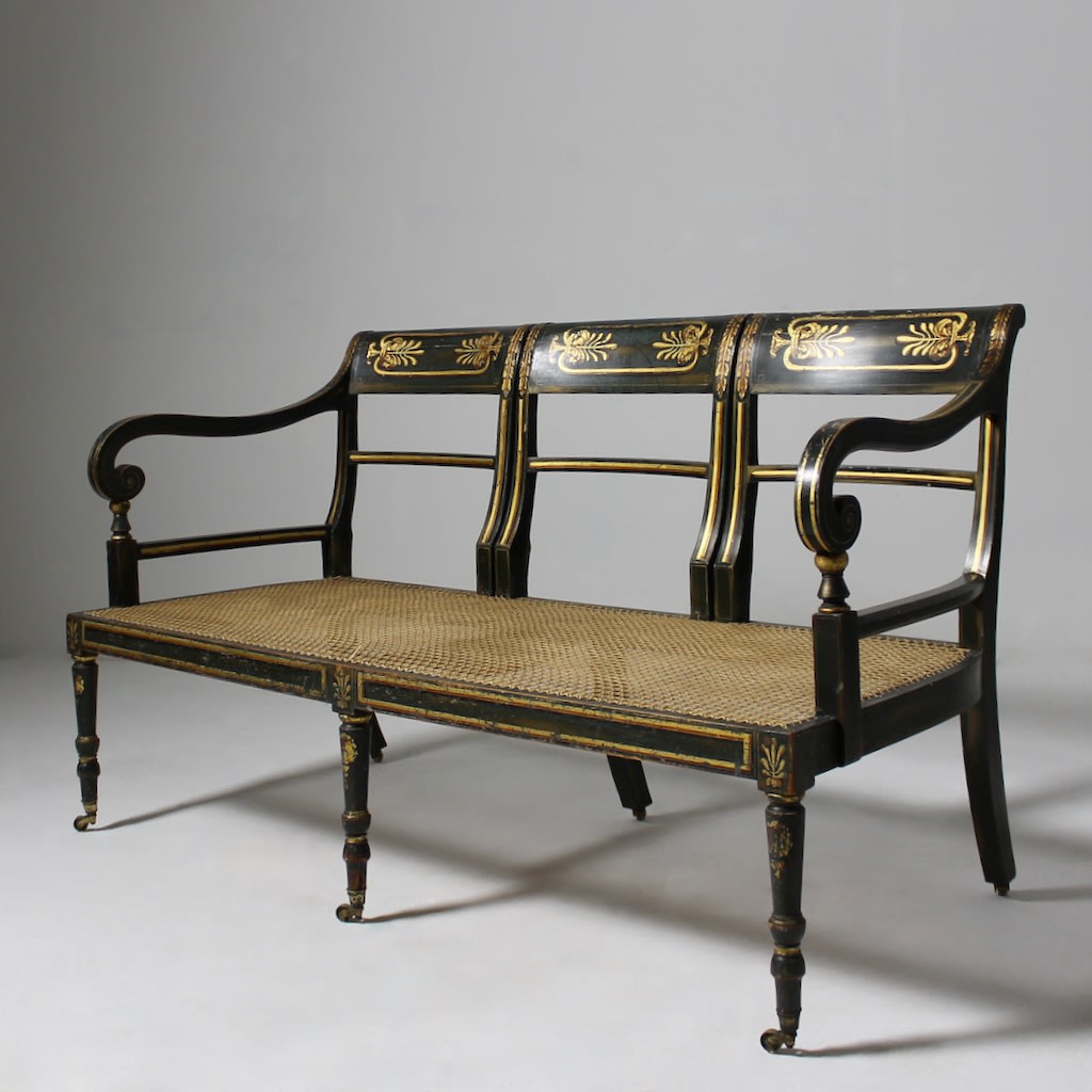 Regency Painted And Gilt Decorated Sofa ( sold )