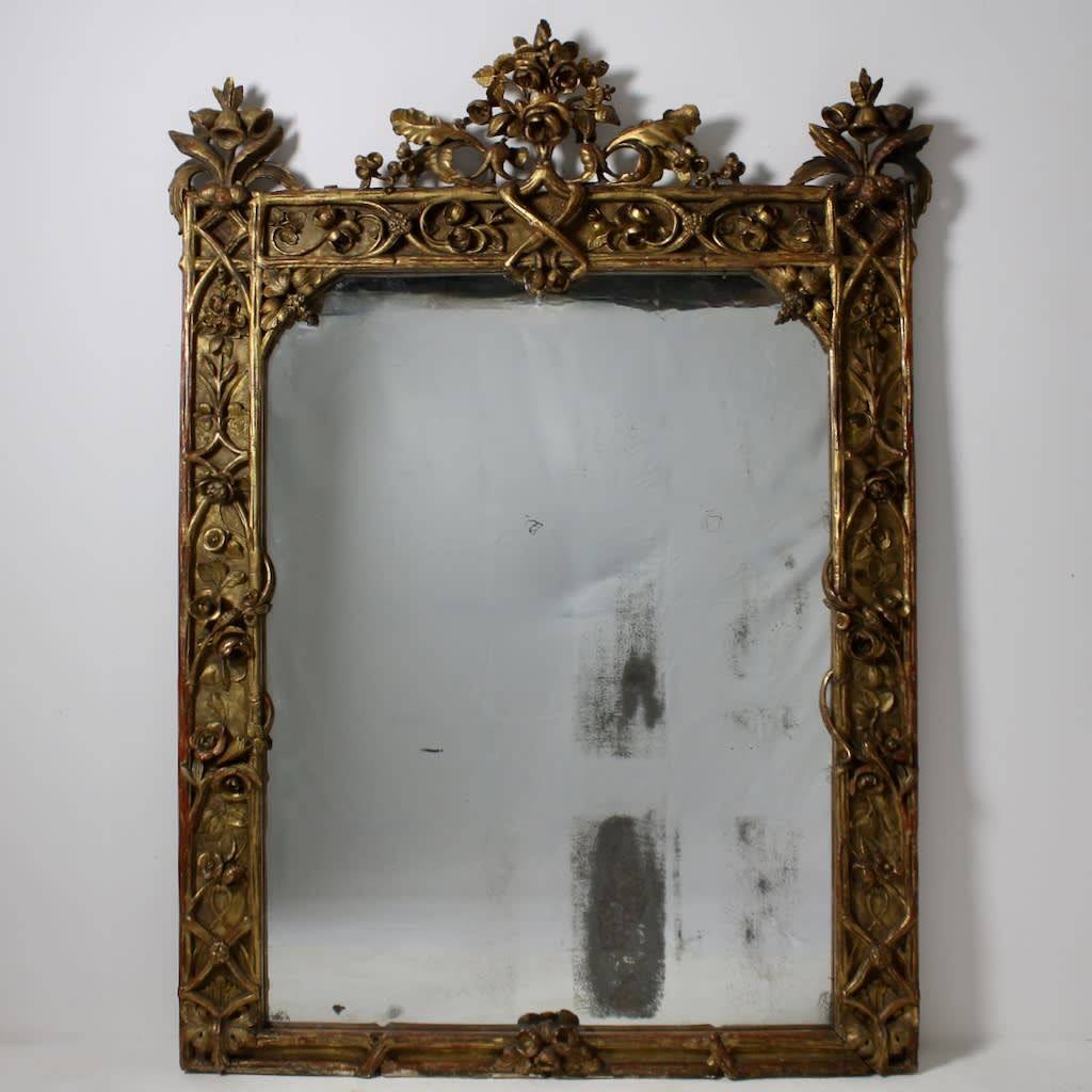 Very Large English Country House Faux Bamboo Mirror ( sold )