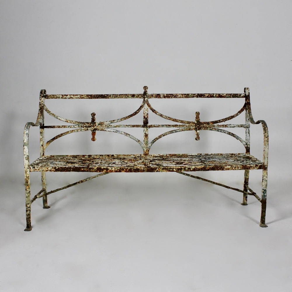 English Regency Iron Garden Bench ( sold )