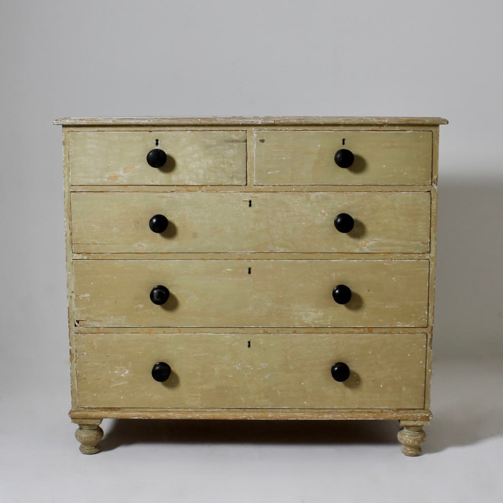 19th Century Original Painted Chest Of Drawers ( sold )