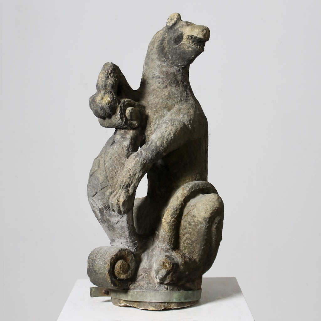 Early 17th Century Carved Stone Leopard From Knole House, Kent