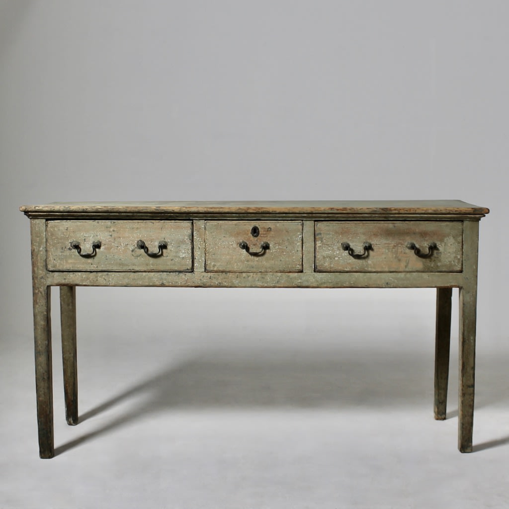 George III Original Painted Pine Dresser Base / Server ( sold )