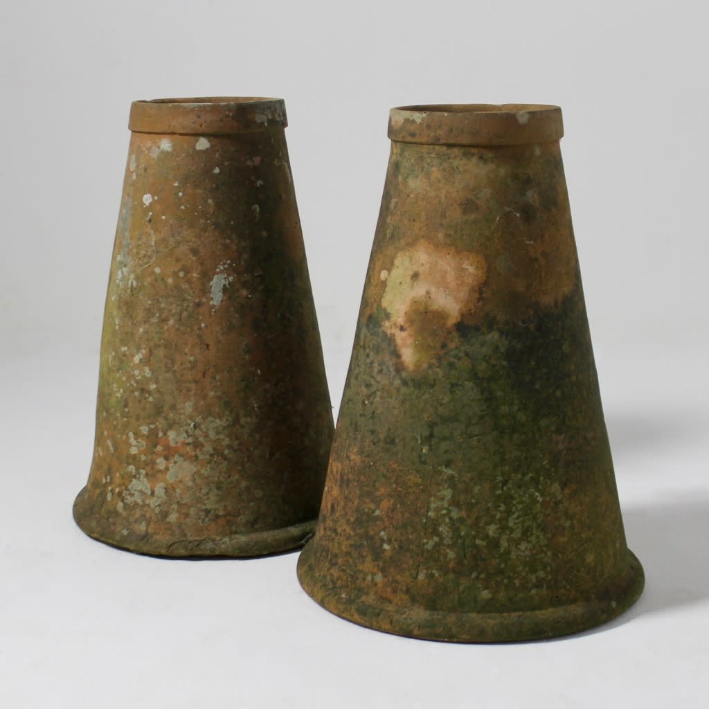 Pair Of Victorian Terracotta Rhubarb Forcers