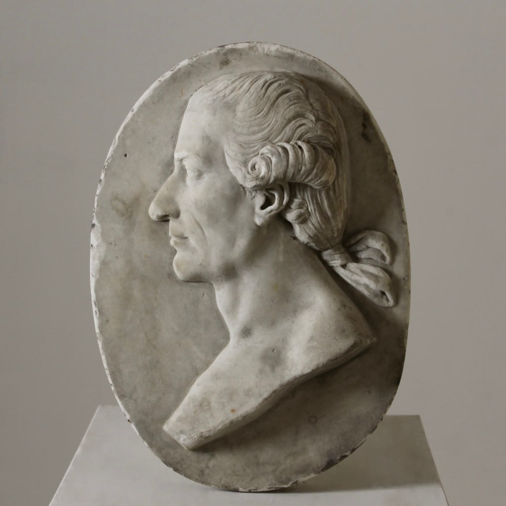 Large Early 19th Century Carved Marble Portrait Tablet (sold)