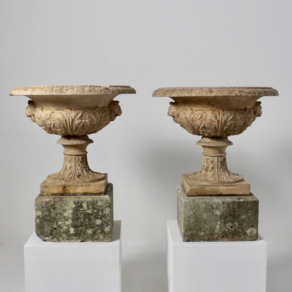 Pair J M Blashfield Terracotta Garden Urns ( sold )