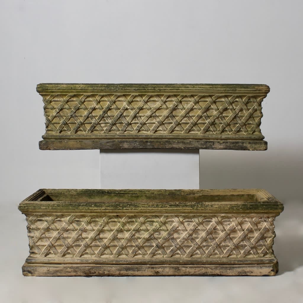 Pair Of J M Blashfield Lattice Planters ( sold )