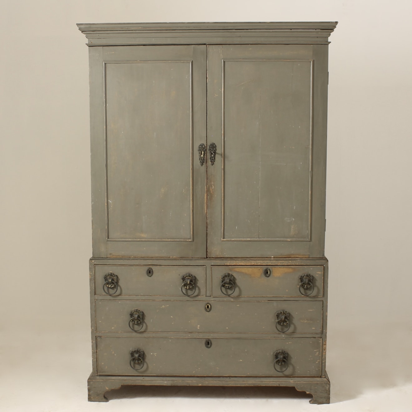 George III Painted Pine Linen Press ( sold )