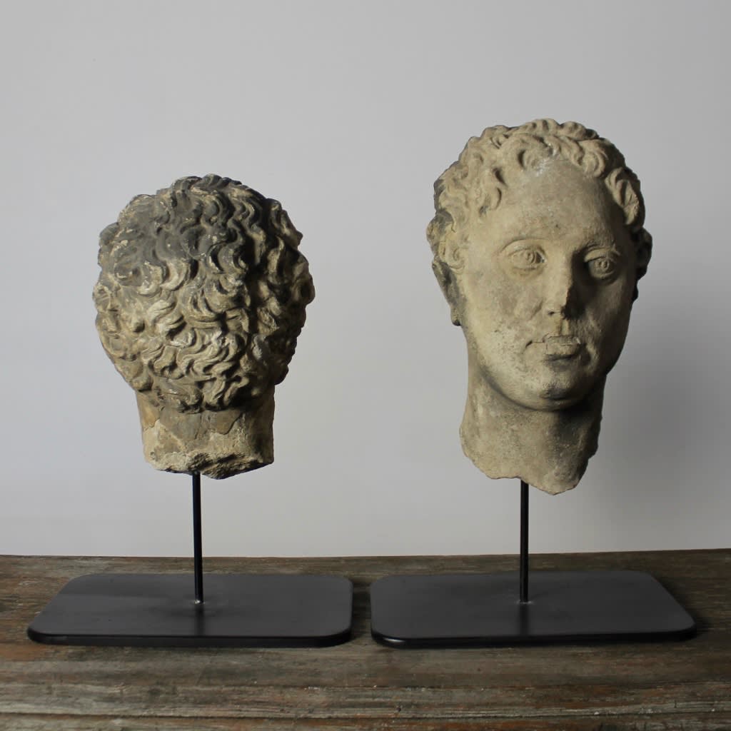 Life Size 18th Century Carved Stone Head Of George III ( sold )