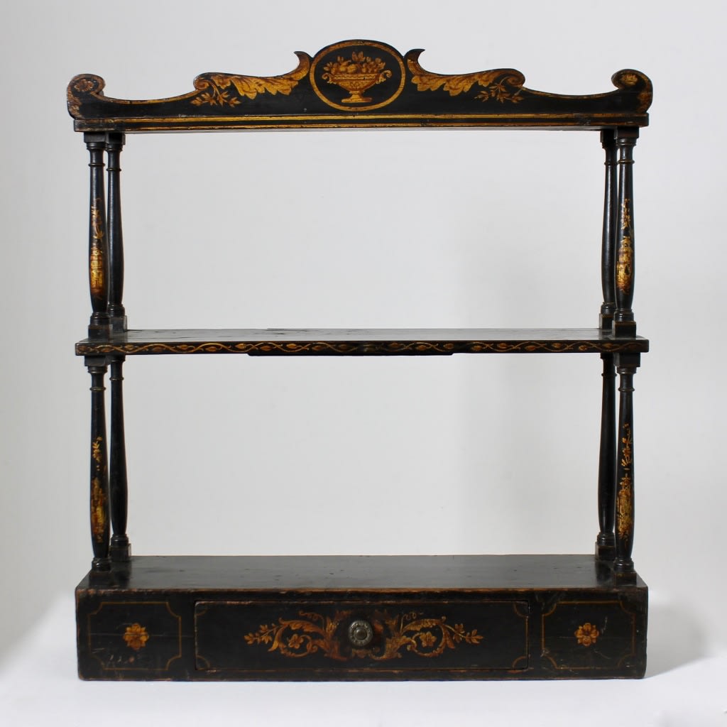 Regency Original Painted Wall Hanging Shelves ( sold )