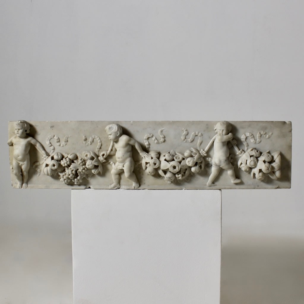 Large George III Marble Fireplace Fragment ( sold )