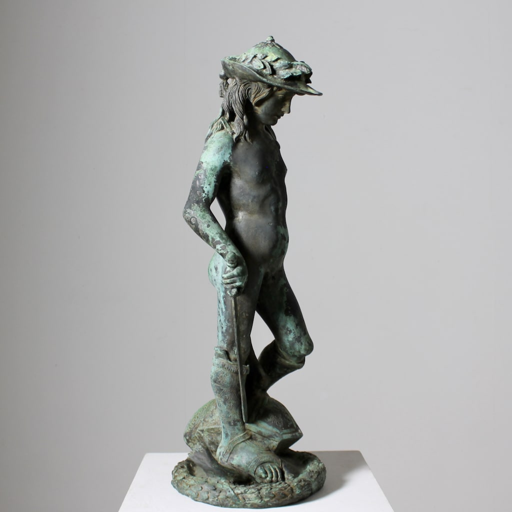 Large 19th Century Bronze Figure Of Donatello's David ( sold )