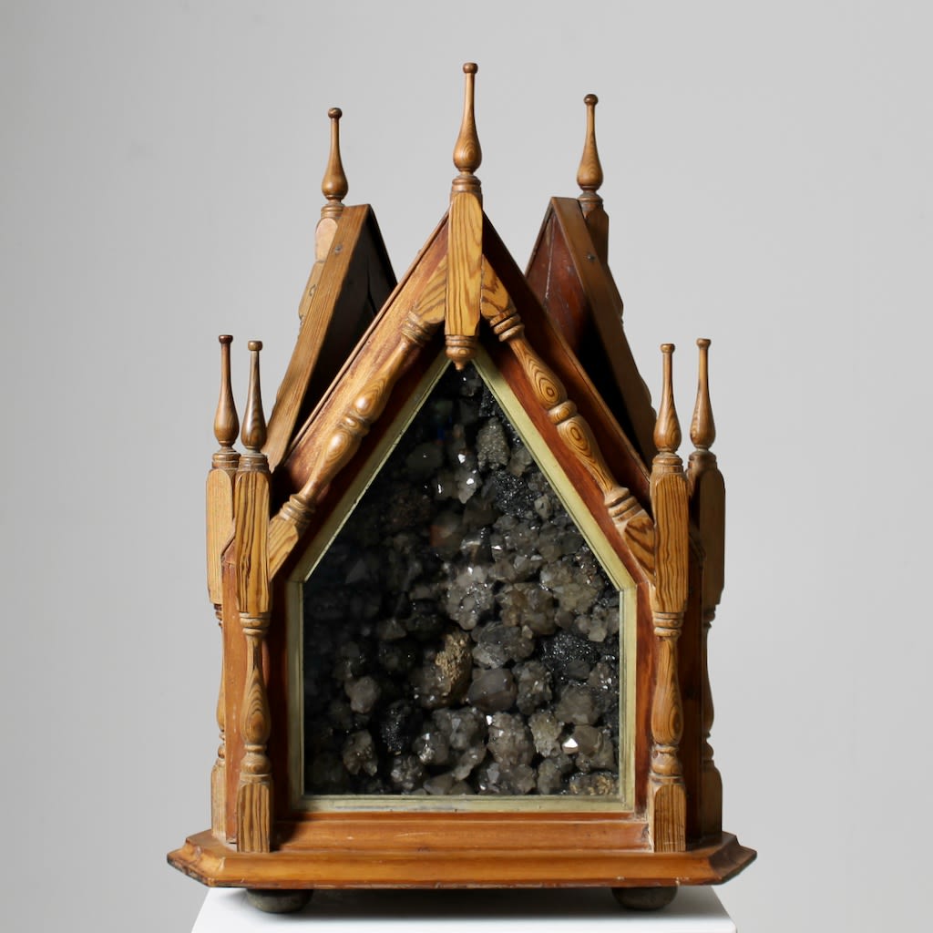 Large 19th Century Lead Workers Spa Display Cabinet