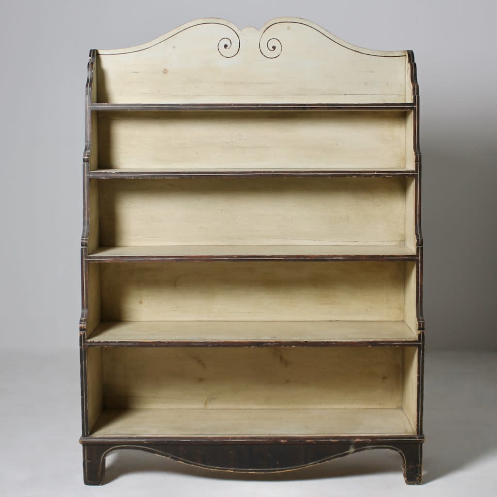 Regency Faux Rosewood Waterfall Bookcase ( sold )