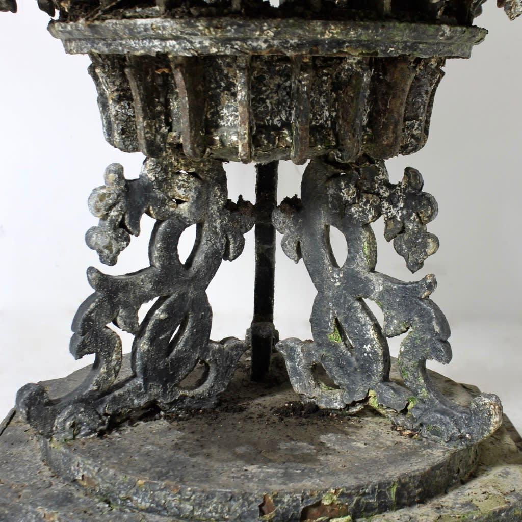 Victorian Cast Iron Garden Urn By Hunt And Pickering ( sold )